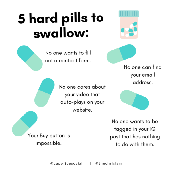 five hard pills to swallow regarding your website